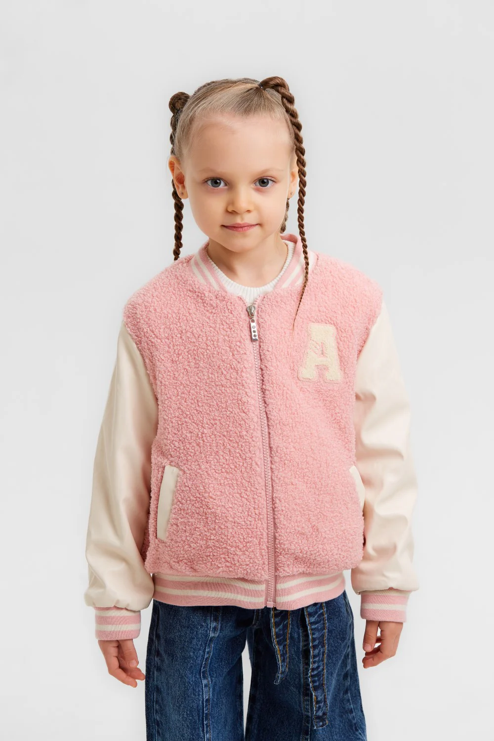 Girl's Baseball Padded With Unique Style Jacket - Image 4