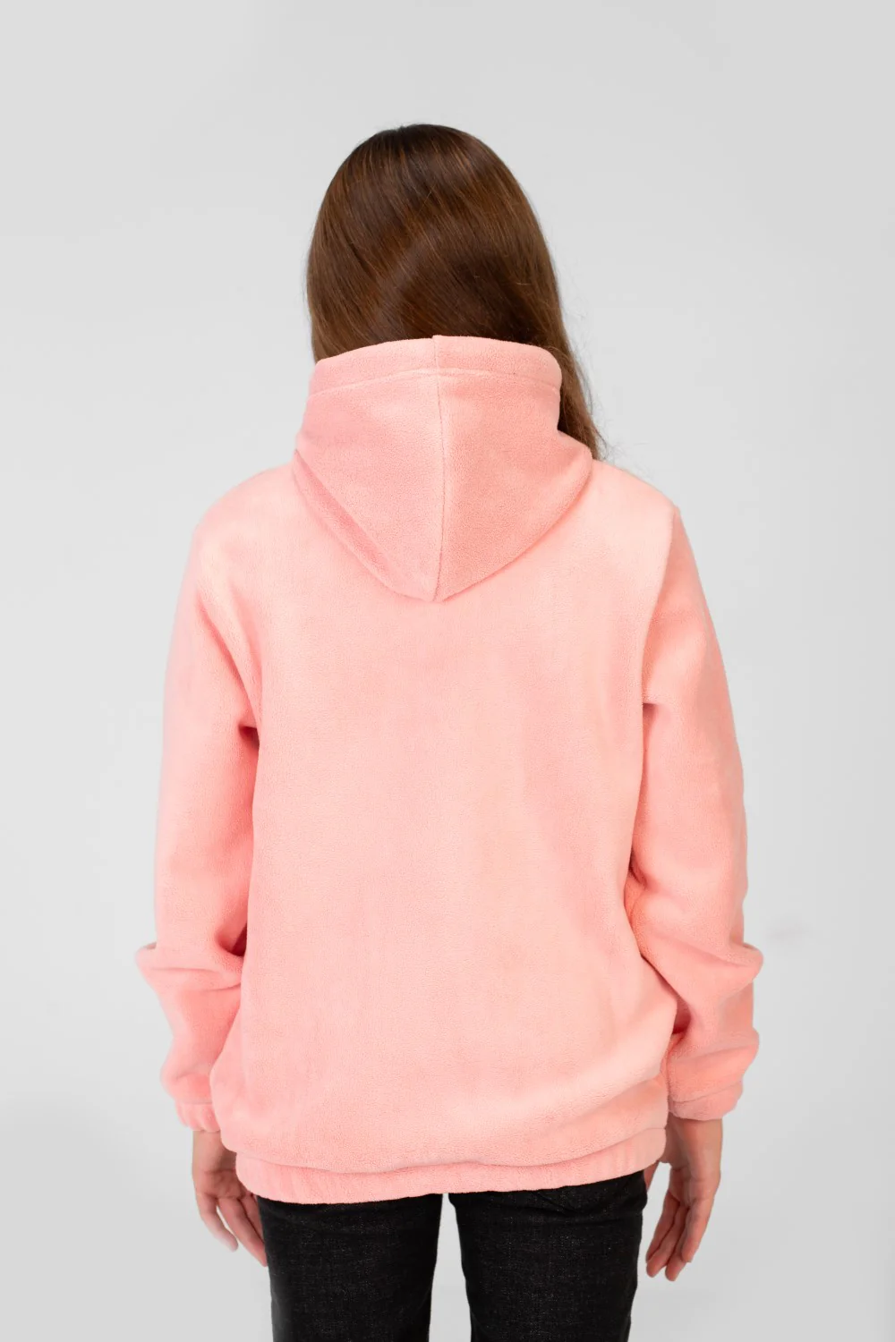 Girl's Basic Plain Hoodie Sweatshirt With Long Sleeves - Image 18