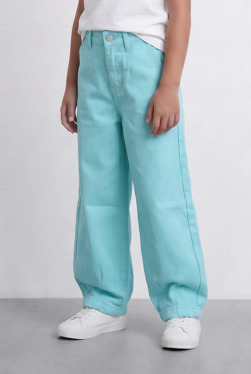 Girl's Basic Slouchy Fit Denim Jeans Casual Pants With Comfortable Relaxed Shape Tomato Store - Image 12