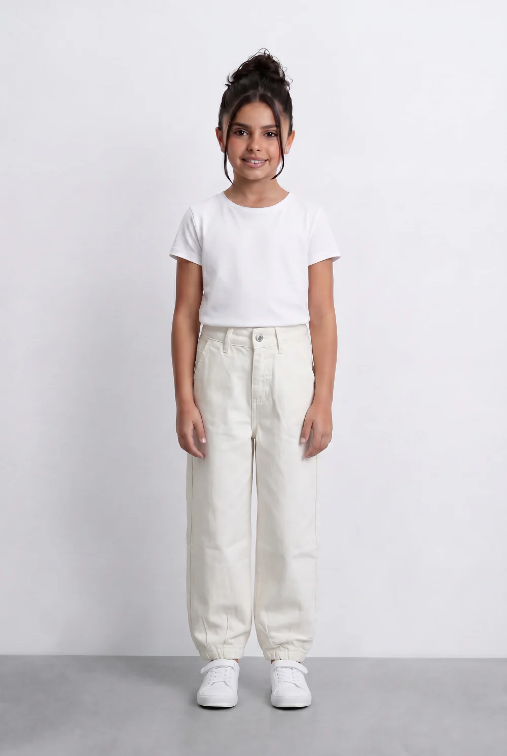 Girl's Basic Slouchy Fit Denim Jeans Casual Pants With Comfortable Relaxed Shape Tomato Store - Image 4