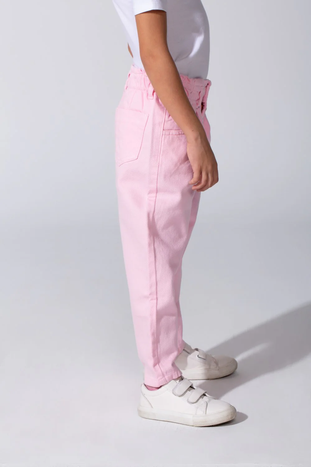 Girl's Boyfriend Gabardine Trousers Pants With Pockets And A Modern Design - Image 11