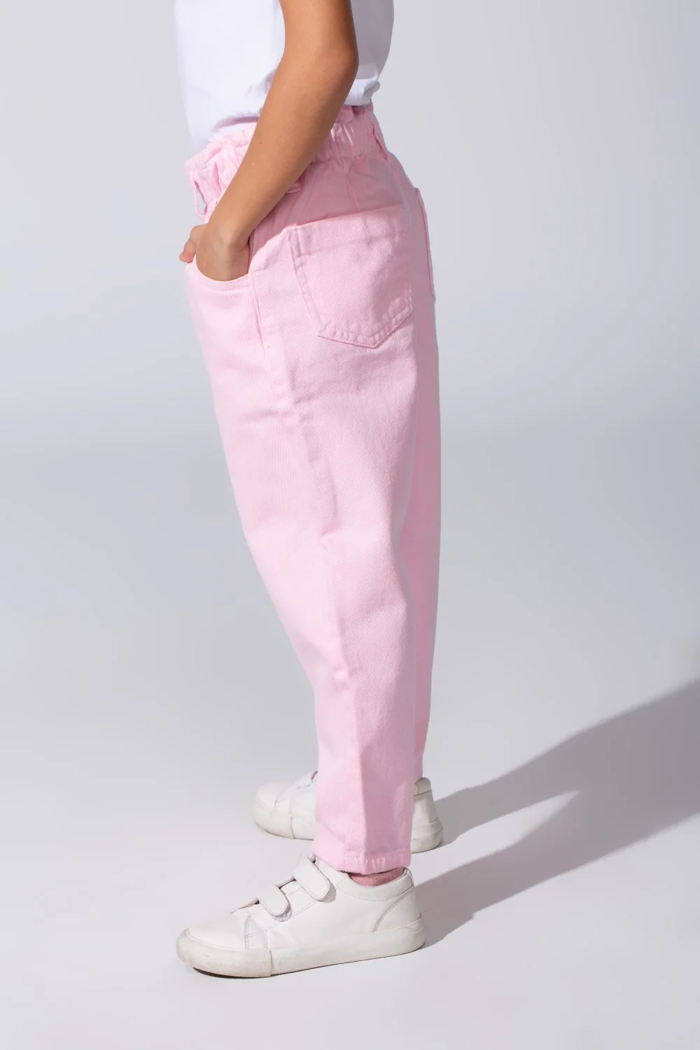 Girl's Boyfriend Gabardine Trousers Pants With Pockets And A Modern Design - Image 12