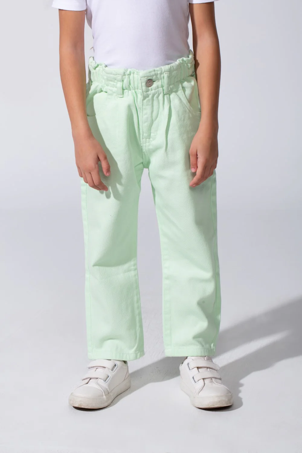 Girl's Boyfriend Gabardine Trousers Pants With Pockets And A Modern Design - Image 13