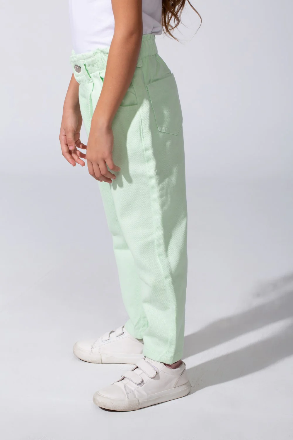 Girl's Boyfriend Gabardine Trousers Pants With Pockets And A Modern Design - Image 16