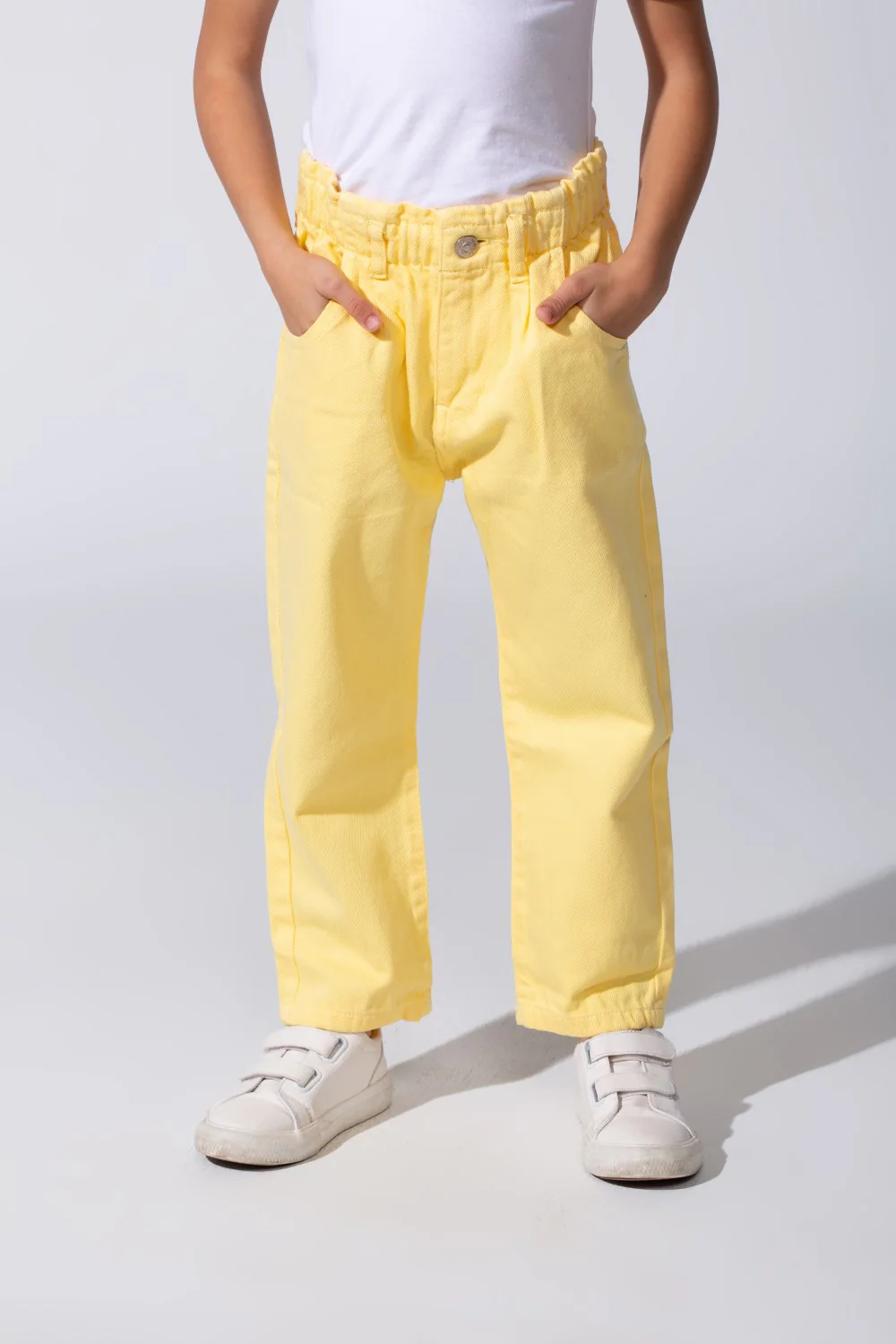 Girl's Boyfriend Gabardine Trousers Pants With Pockets And A Modern Design - Image 17