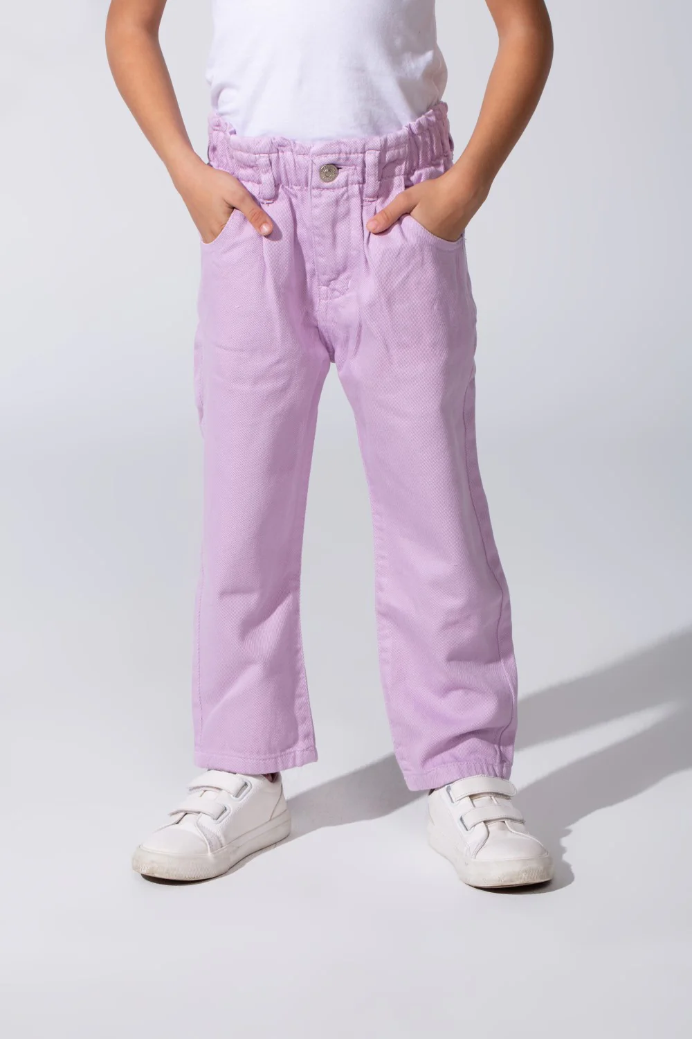 Girl's Boyfriend Gabardine Trousers Pants With Pockets And A Modern Design - Image 5