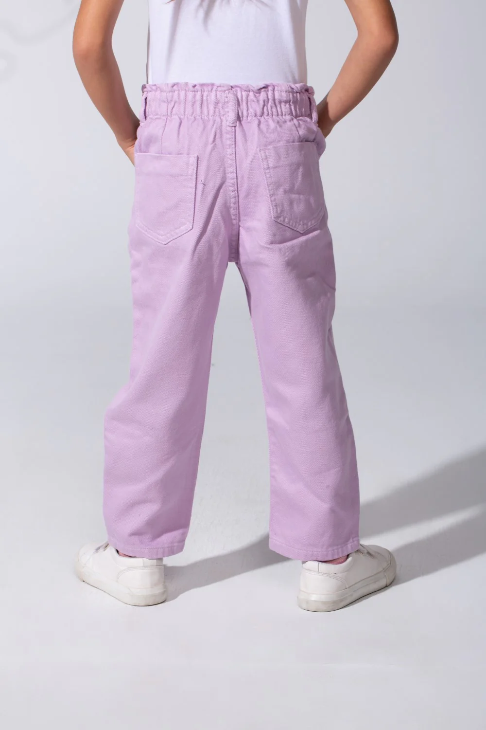 Girl's Boyfriend Gabardine Trousers Pants With Pockets And A Modern Design - Image 6