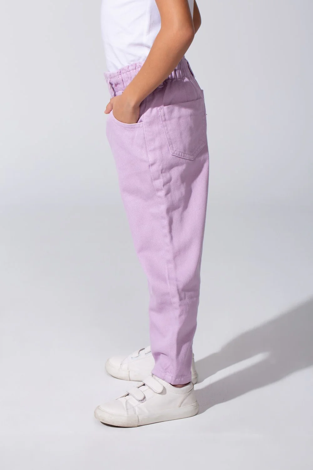 Girl's Boyfriend Gabardine Trousers Pants With Pockets And A Modern Design - Image 8