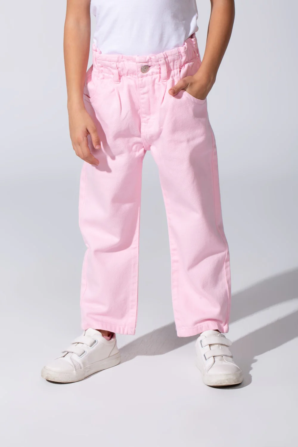 Girl's Boyfriend Gabardine Trousers Pants With Pockets And A Modern Design - Image 9
