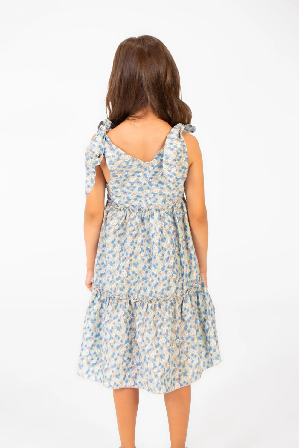 Girl's Casual Layered Cut Dress With Full Floral Print In High Quality Material - Image 6