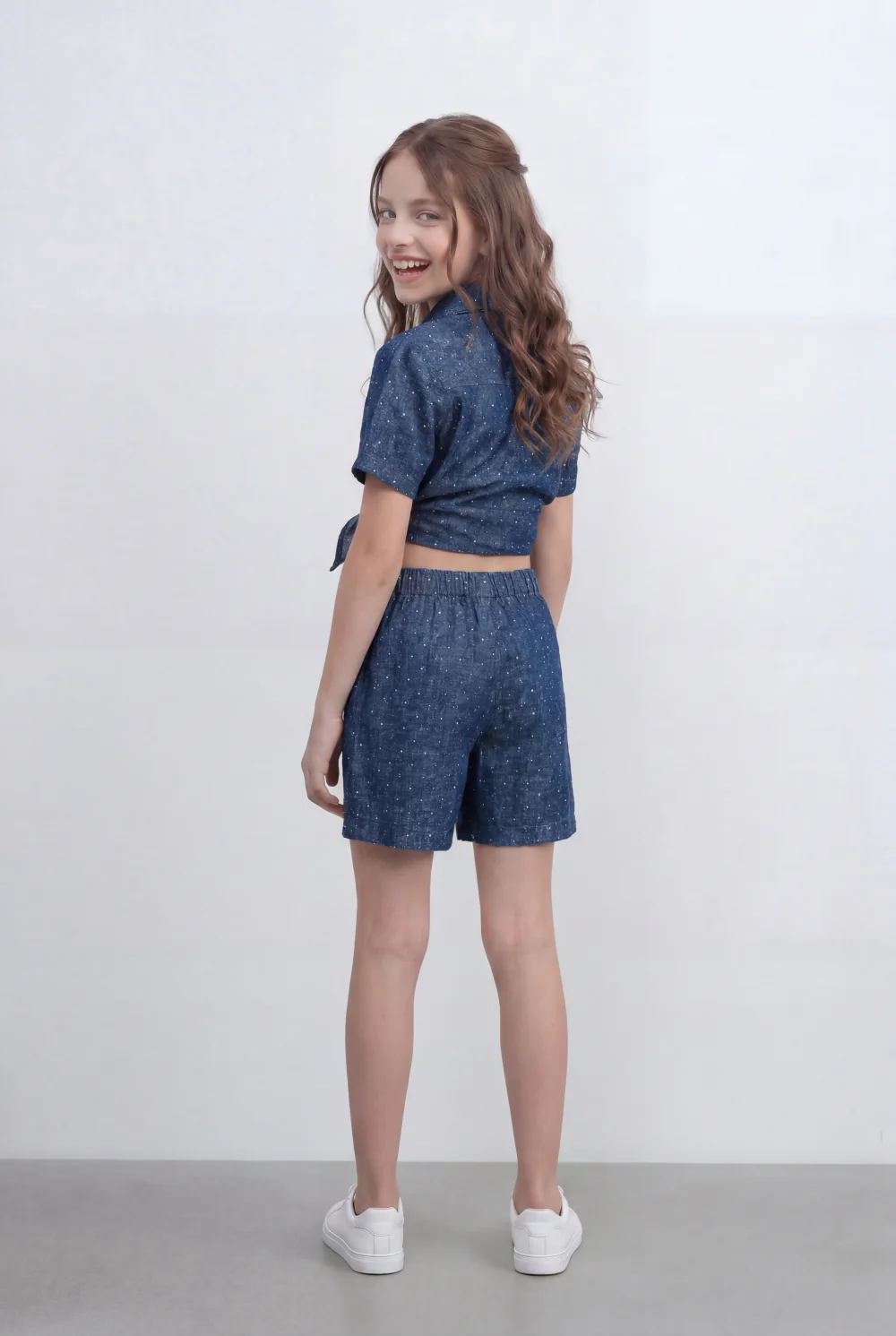 Girl's Tomato Store Co-Ord Set With Front Tie Elastic Waist Slim Fit Fit Playful Summer Style Outfit - Image 6