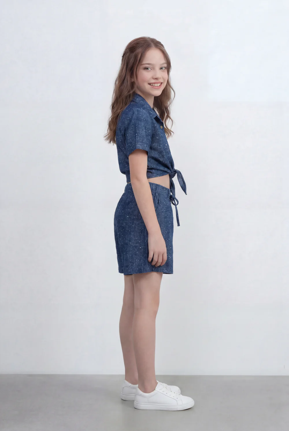Girl's Tomato Store Co-Ord Set With Front Tie Elastic Waist Slim Fit Fit Playful Summer Style Outfit - Image 8