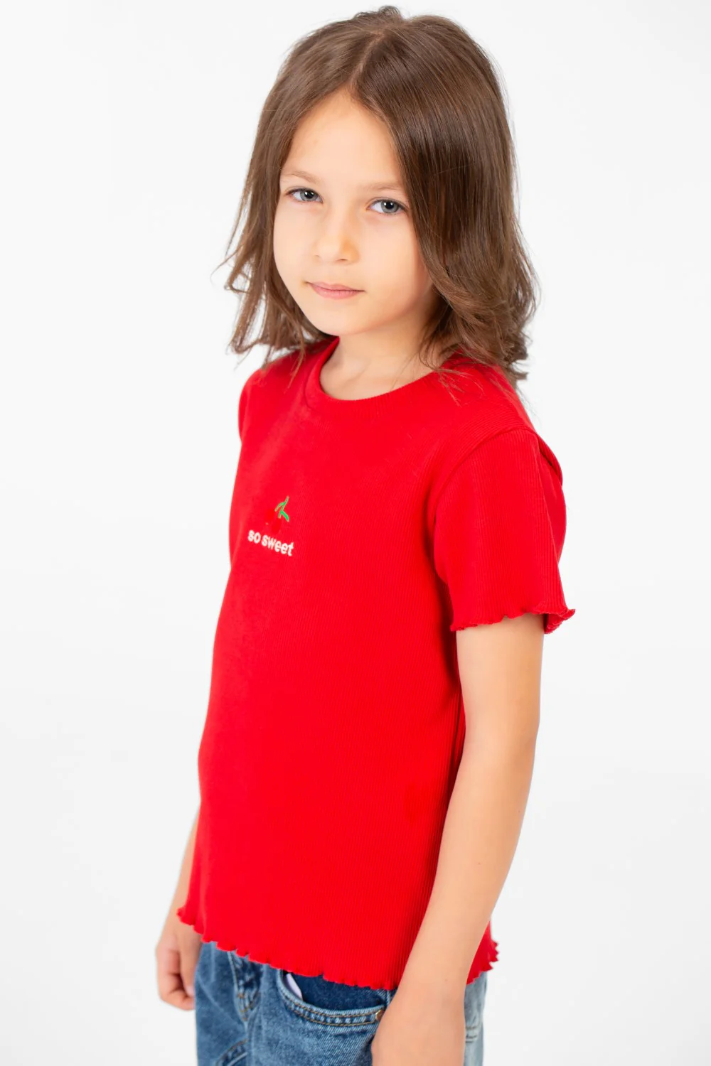 Girl's Comfortable Summer Half-Sleeve Round Neck Modern Design T-shirt - Image 11