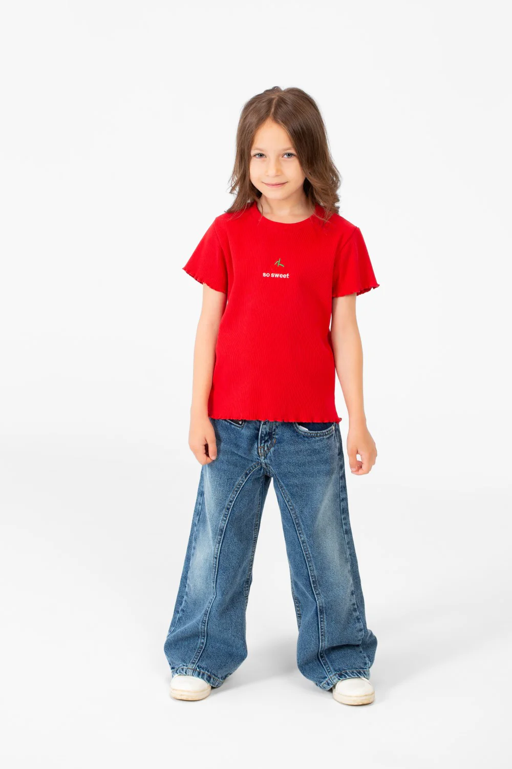 Girl's Comfortable Summer Half-Sleeve Round Neck Modern Design T-shirt - Image 12