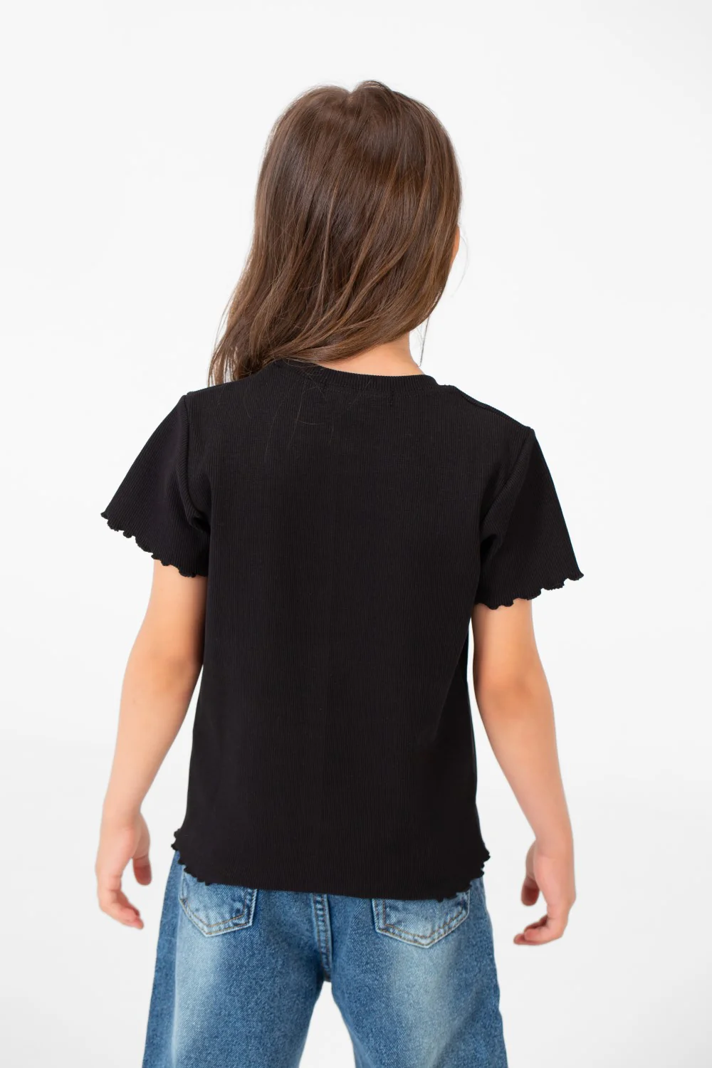 Girl's Comfortable Summer Half-Sleeve Round Neck Modern Design T-shirt - Image 2
