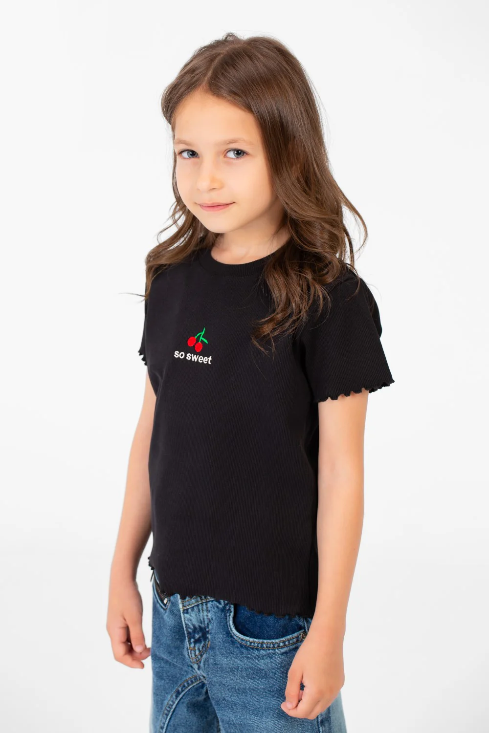 Girl's Comfortable Summer Half-Sleeve Round Neck Modern Design T-shirt - Image 3