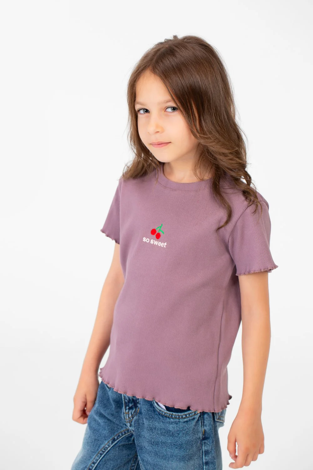 Girl's Comfortable Summer Half-Sleeve Round Neck Modern Design T-shirt - Image 7