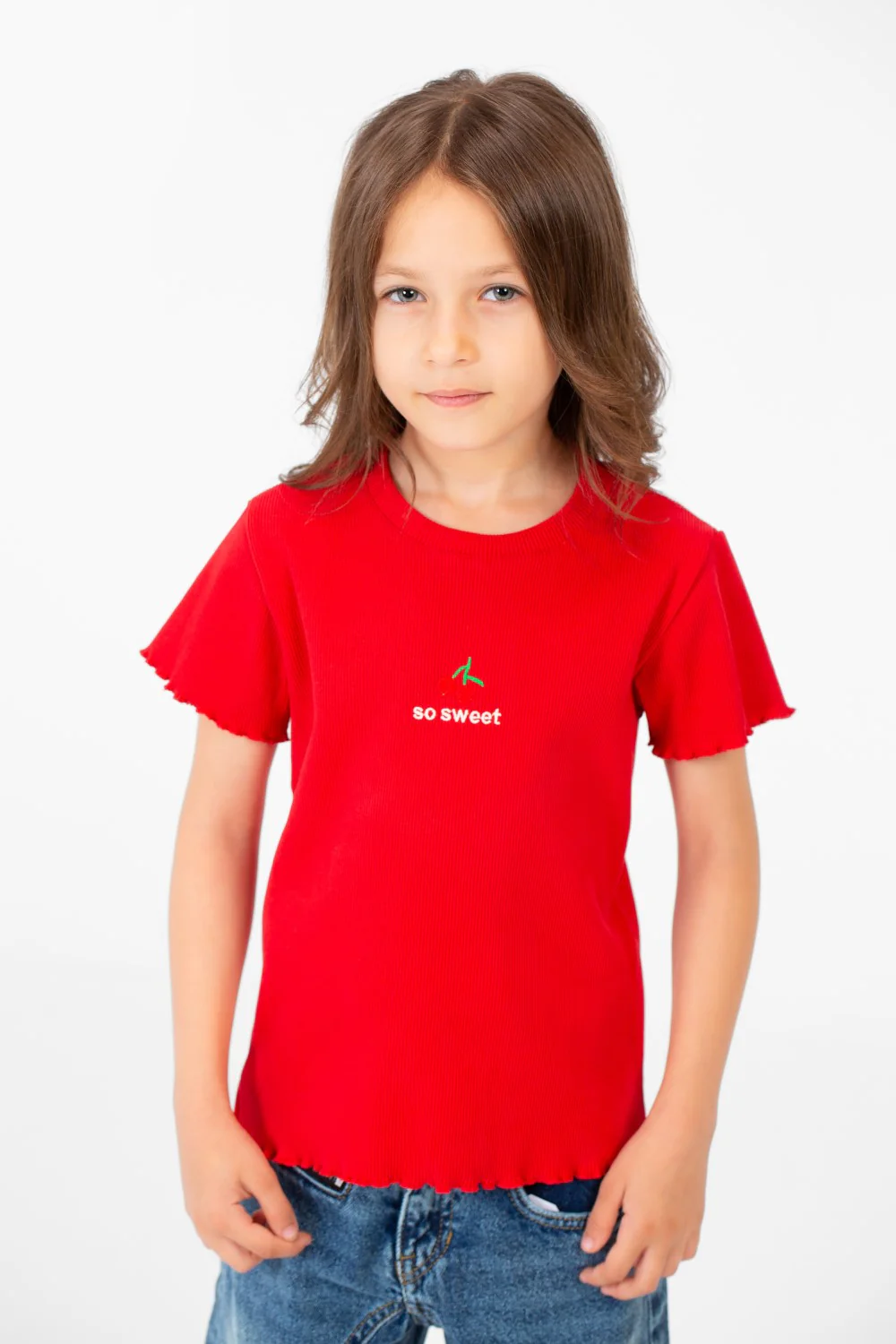 Girl's Comfortable Summer Half-Sleeve Round Neck Modern Design T-shirt - Image 9