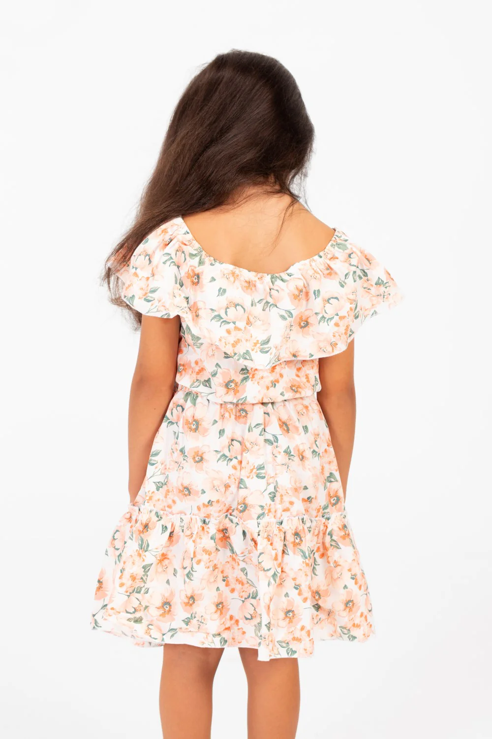 Girl's Cotton Outfit Set Printed Skirt With Ruffles On The Shoulders - Image 6
