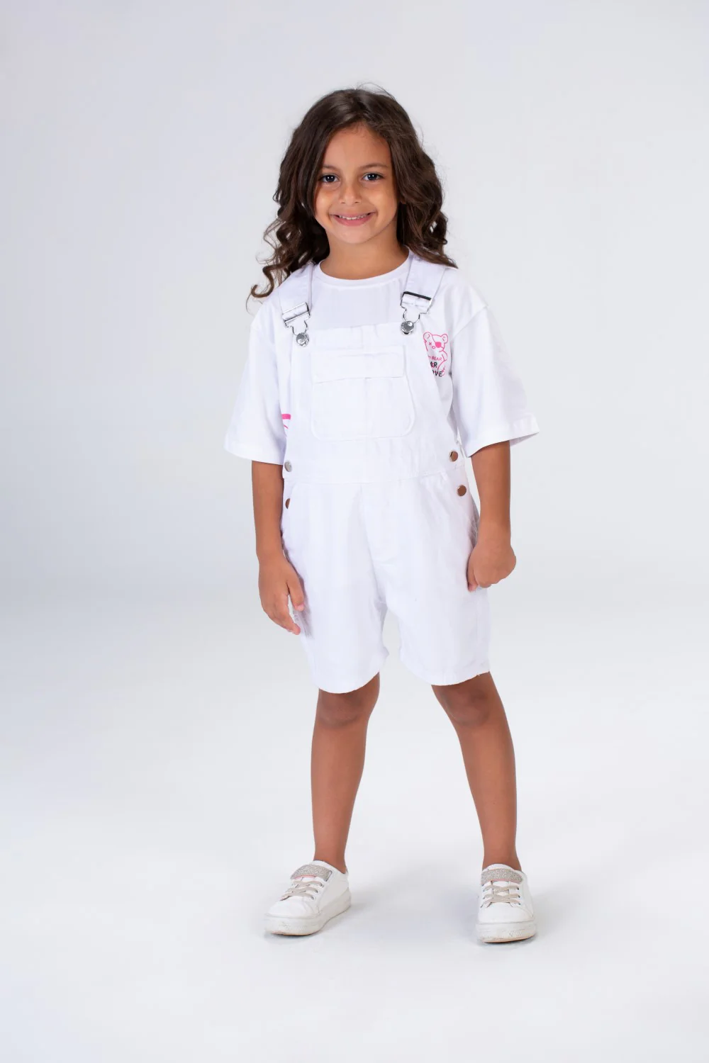 Girls Denim Jumpsuit Used Slouchy In Basic Summer Colors - Image 12