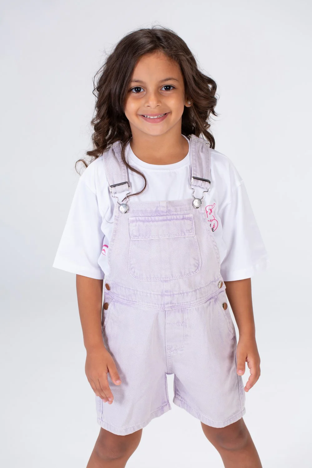 Girls Denim Jumpsuit Used Slouchy In Basic Summer Colors - Image 4