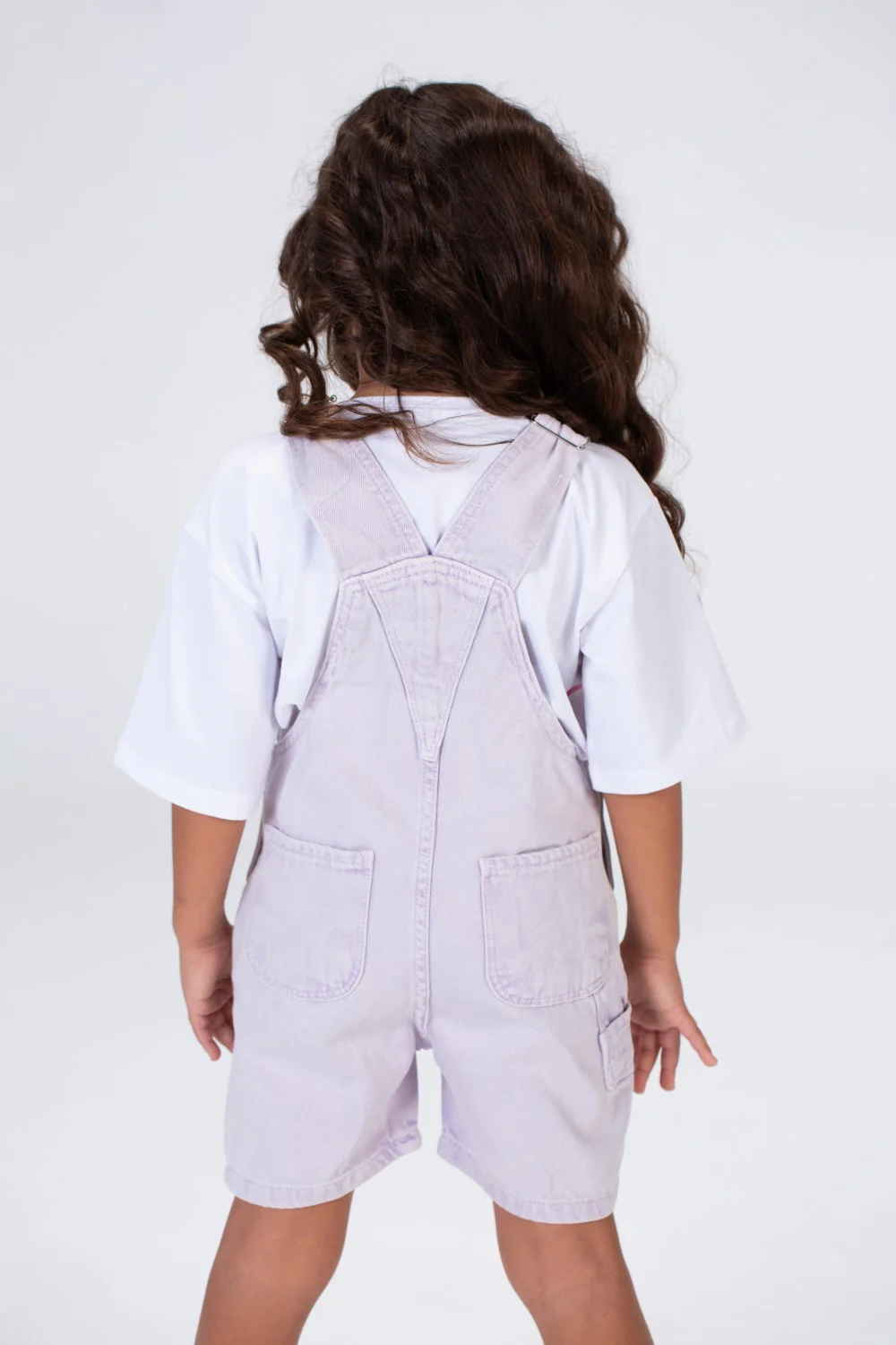 Girls Denim Jumpsuit Used Slouchy In Basic Summer Colors - Image 5