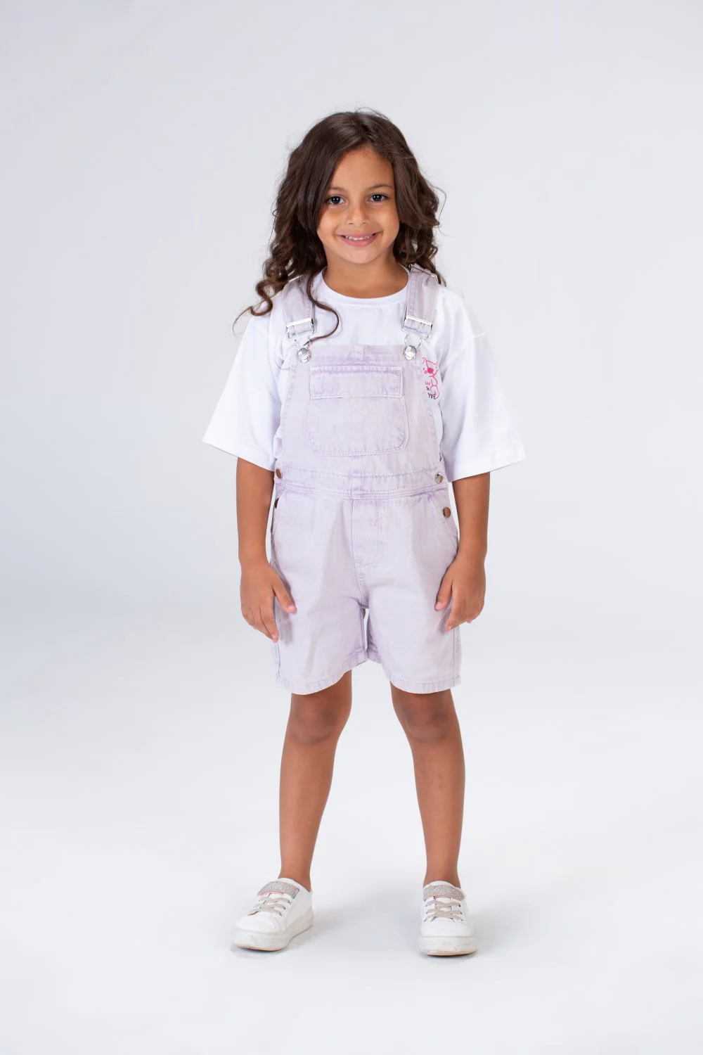 Girls Denim Jumpsuit Used Slouchy In Basic Summer Colors - Image 6