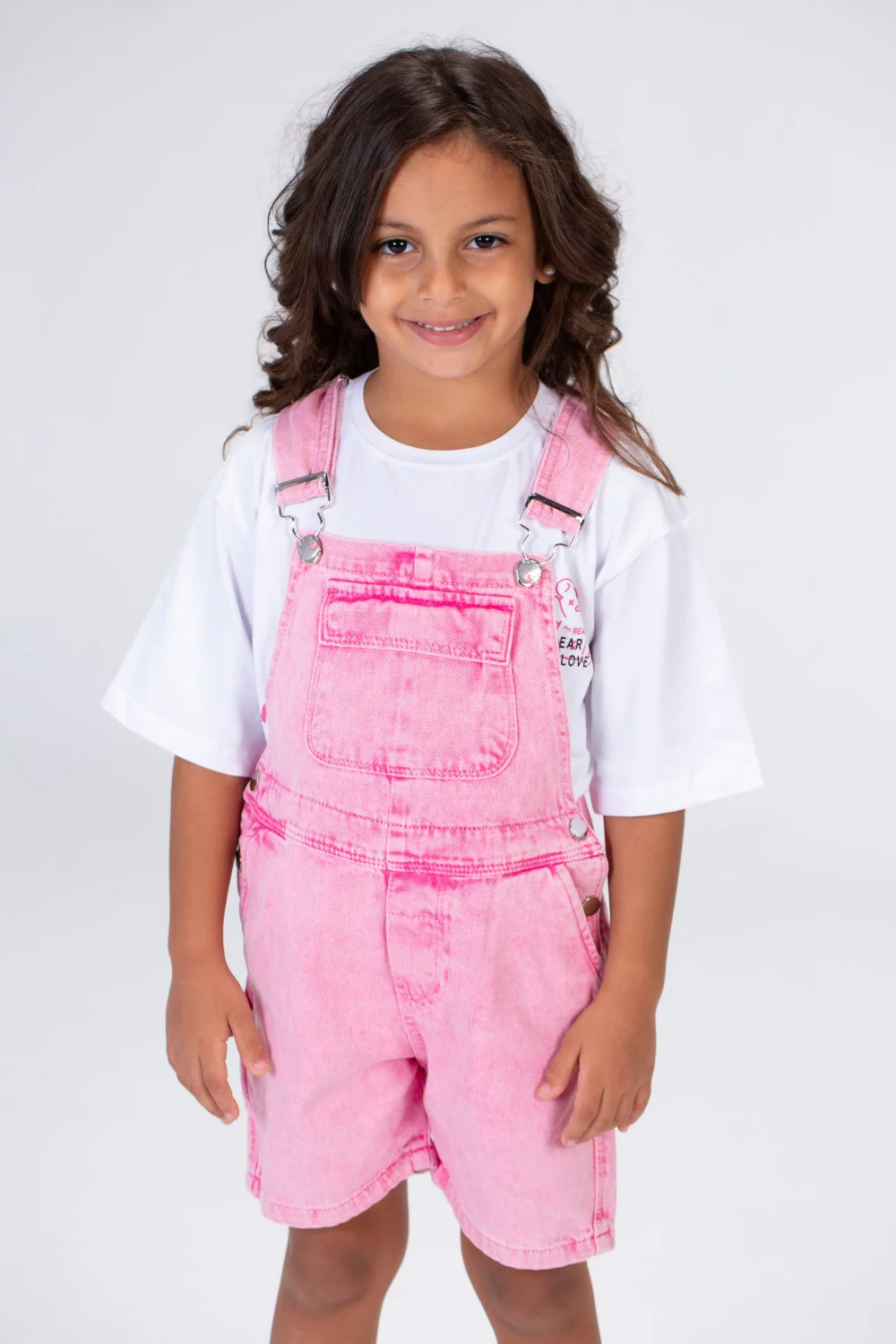 Girls Denim Jumpsuit Used Slouchy In Basic Summer Colors - Image 7