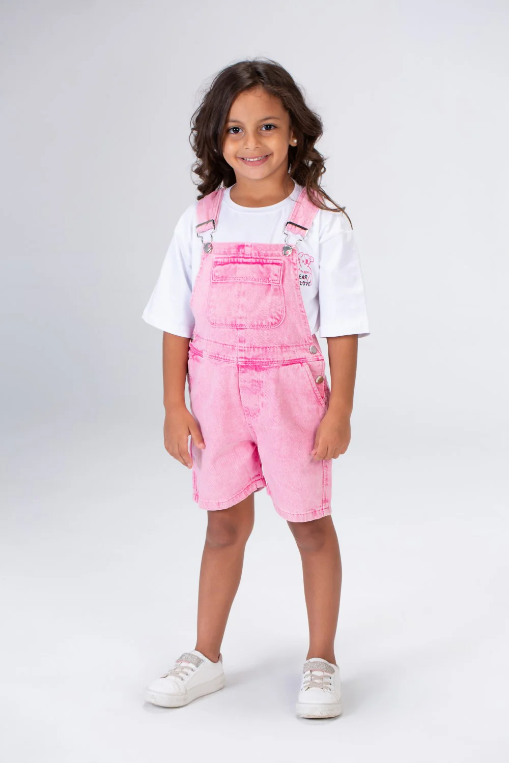 Girls Denim Jumpsuit Used Slouchy In Basic Summer Colors - Image 9