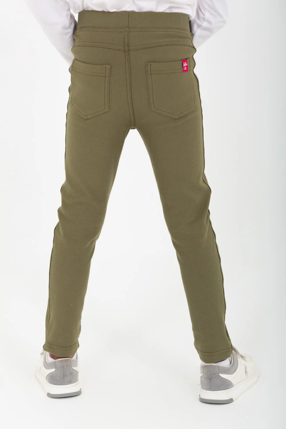 Girl's Elastic Waist Basic Long Leggings - Image 5