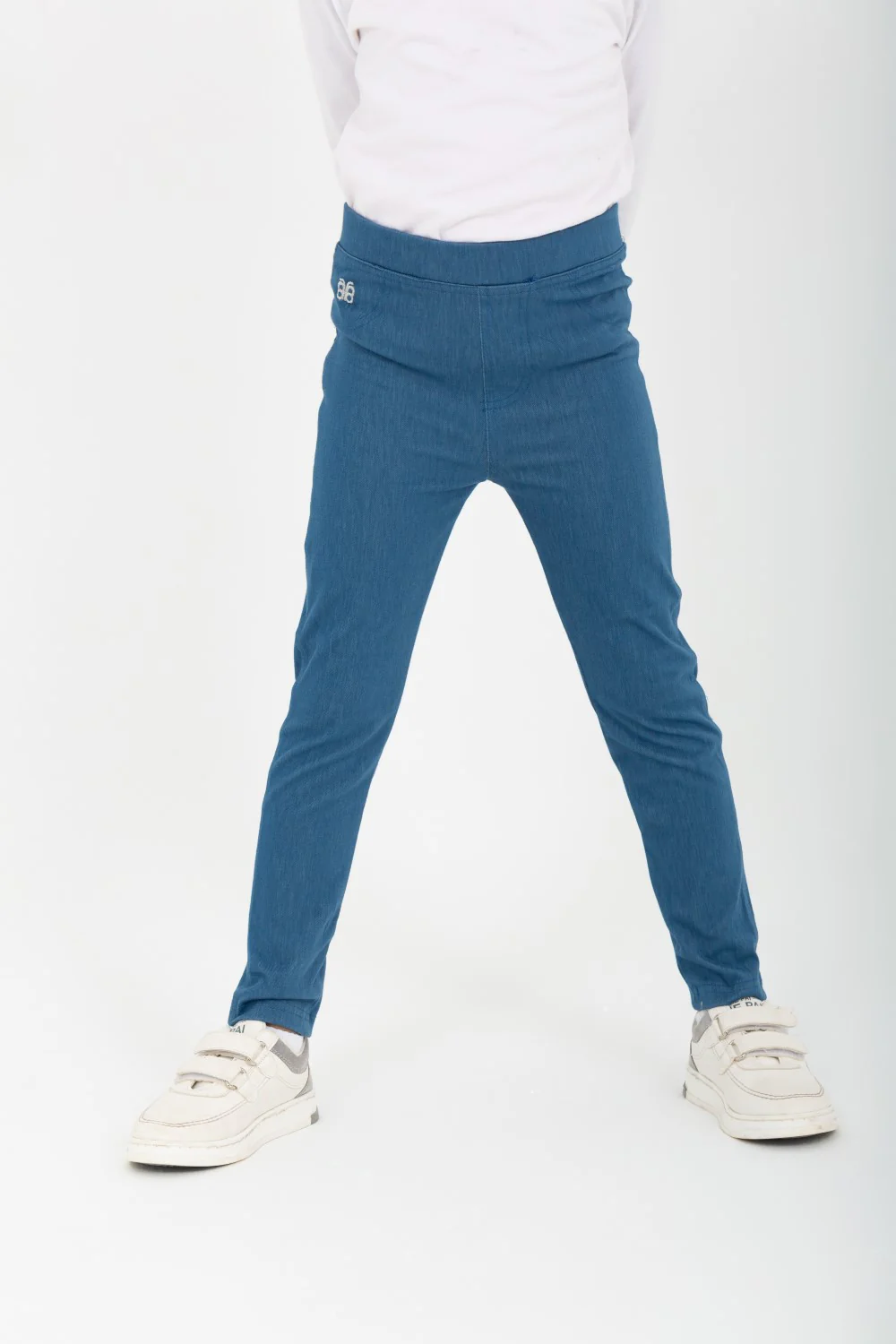 Girl's Elastic Waist Basic Long Leggings - Image 7