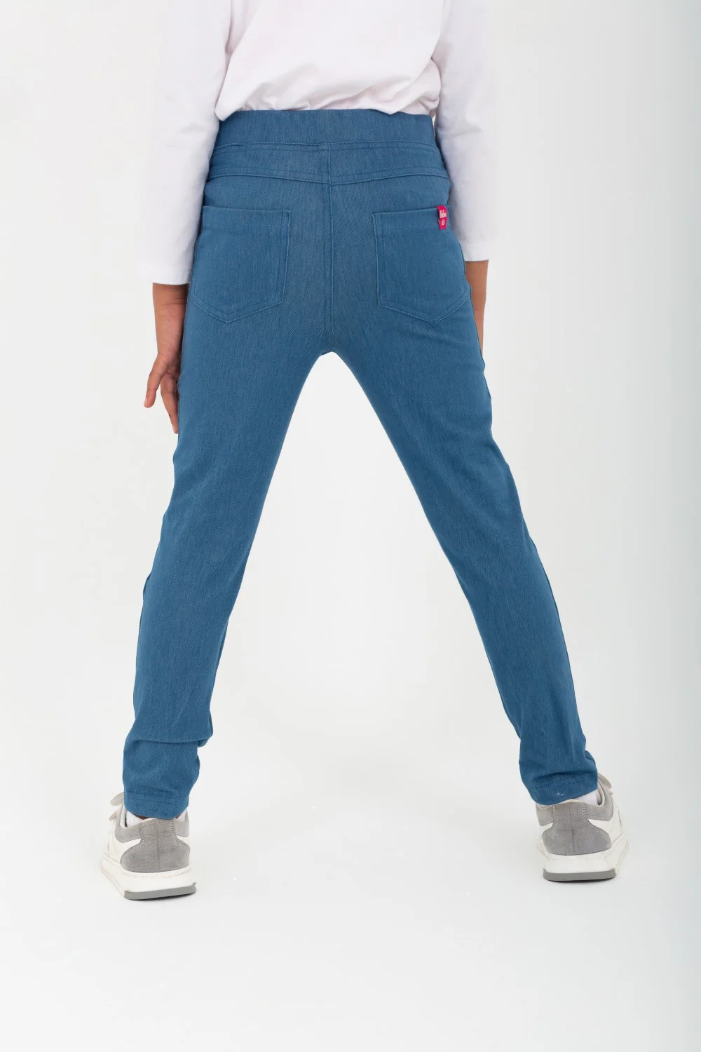 Girl's Elastic Waist Basic Long Leggings - Image 8