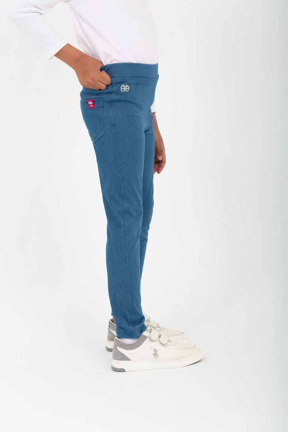 Girl's Elastic Waist Basic Long Leggings - Image 9