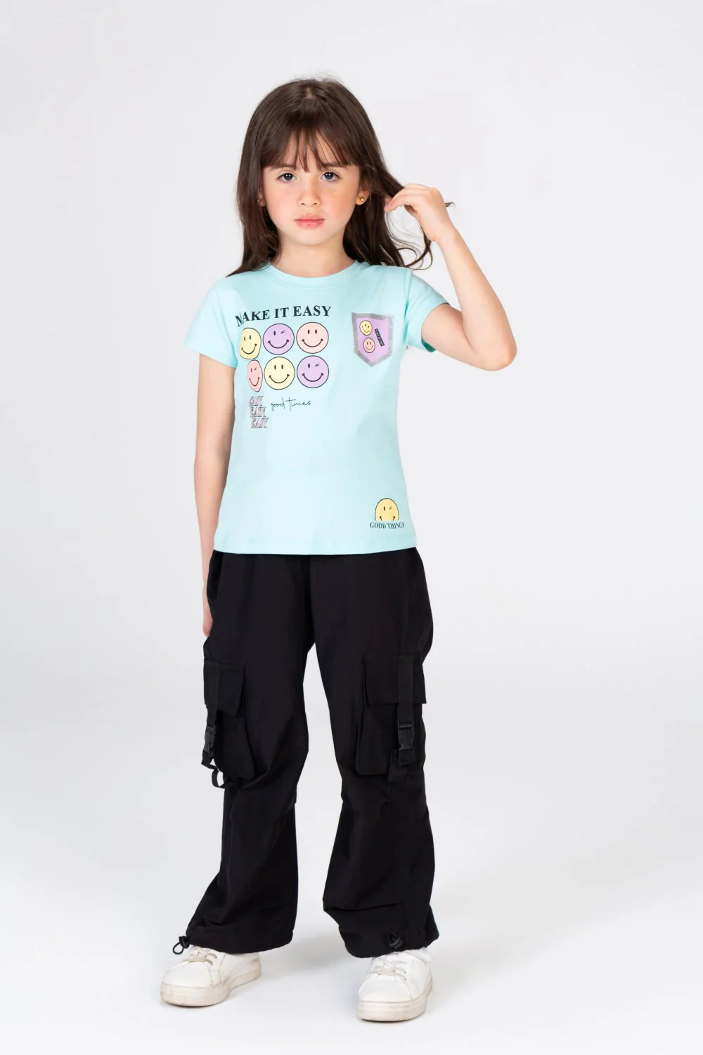 Girl's Emojis Cotton Short Sleeve T-Shirt - Image 4