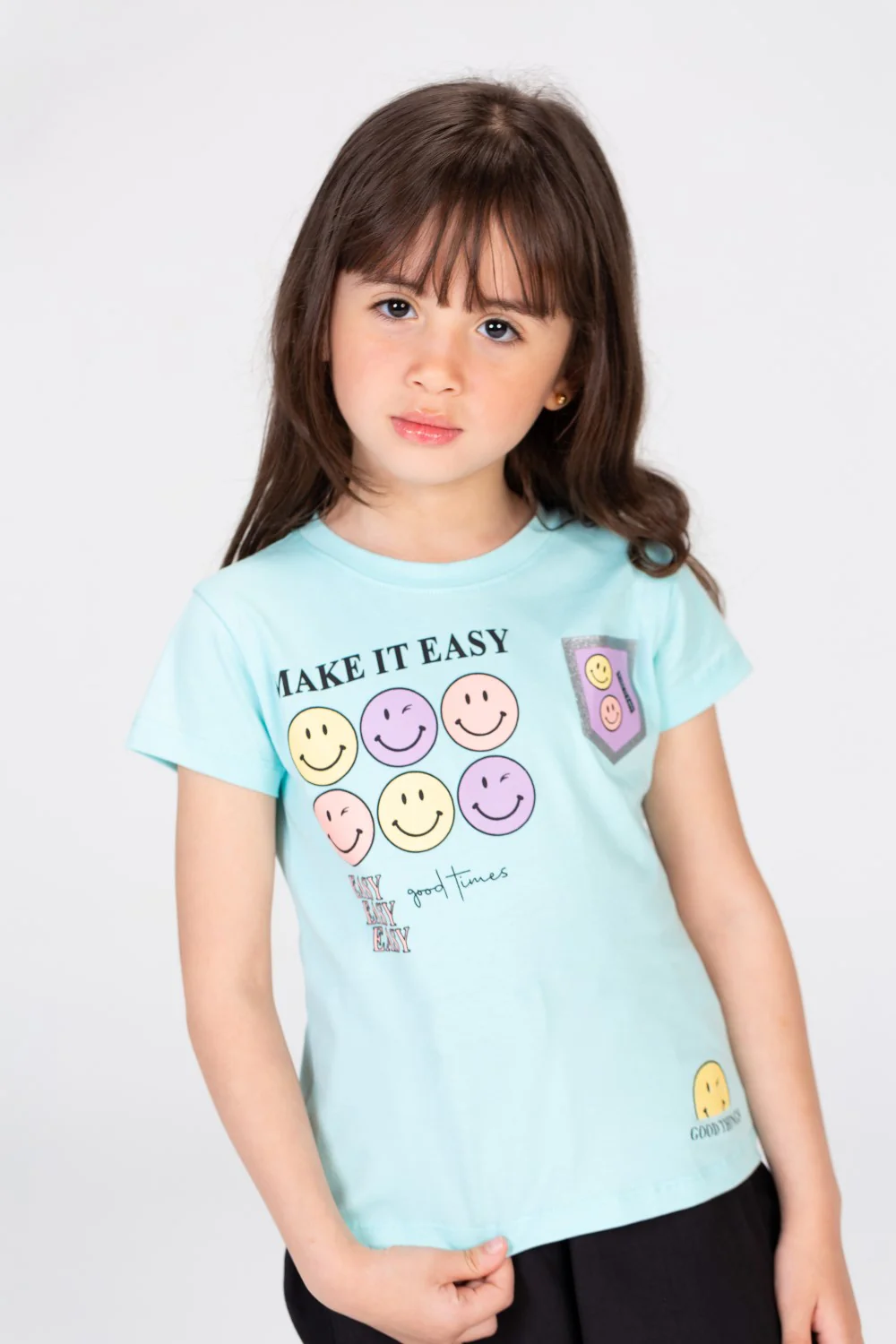 Girl's Emojis Cotton Short Sleeve T-Shirt - Image 6