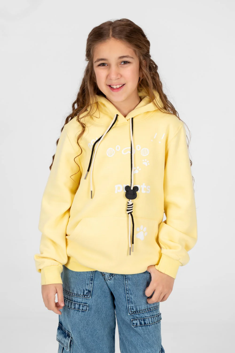 Girl's Front Print Hoodie Sweatshirt With Kangaroo Pocket - Image 13