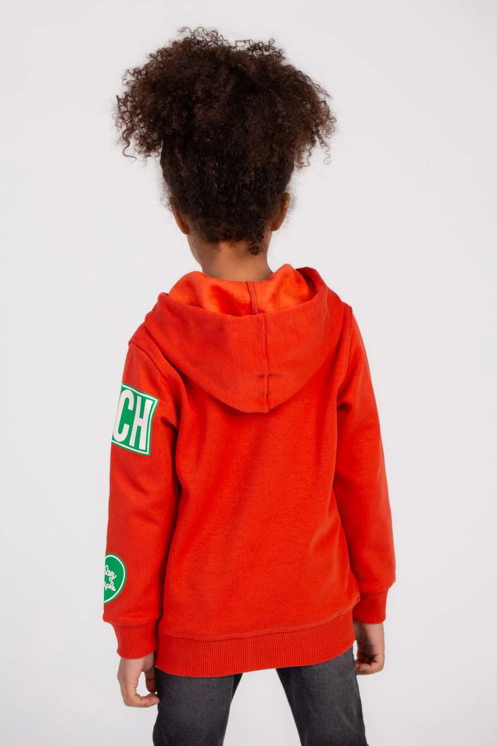 Girl's Front Printed Padded Hooded Cozy In Style Sweatshirt - Image 5