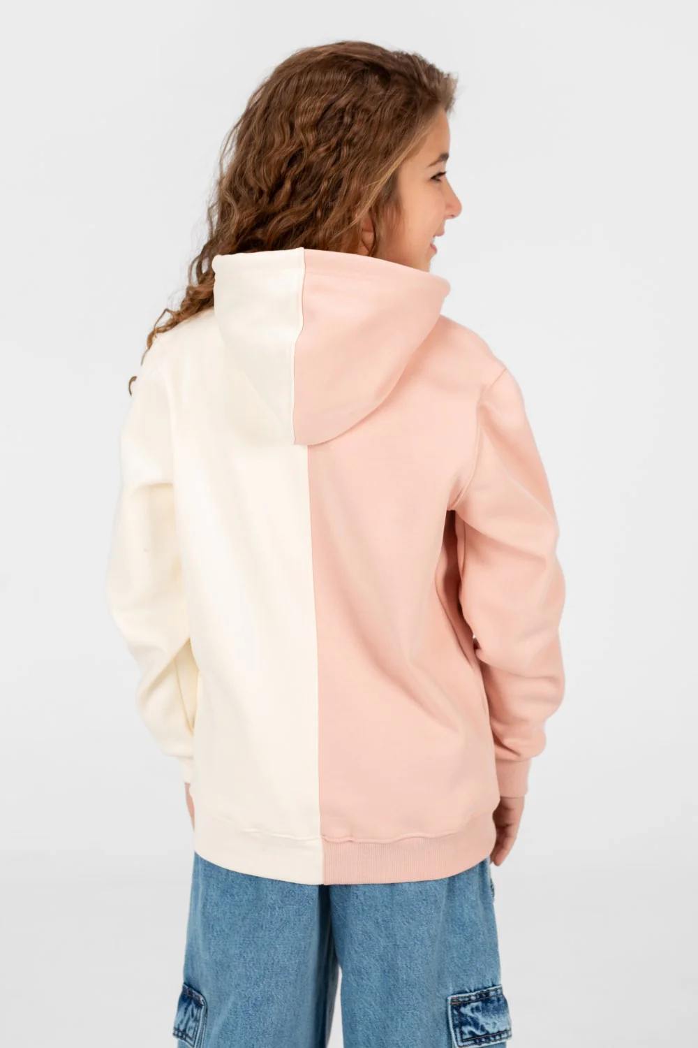 Girl's full zip half & half Hood sweatshirt - Image 6