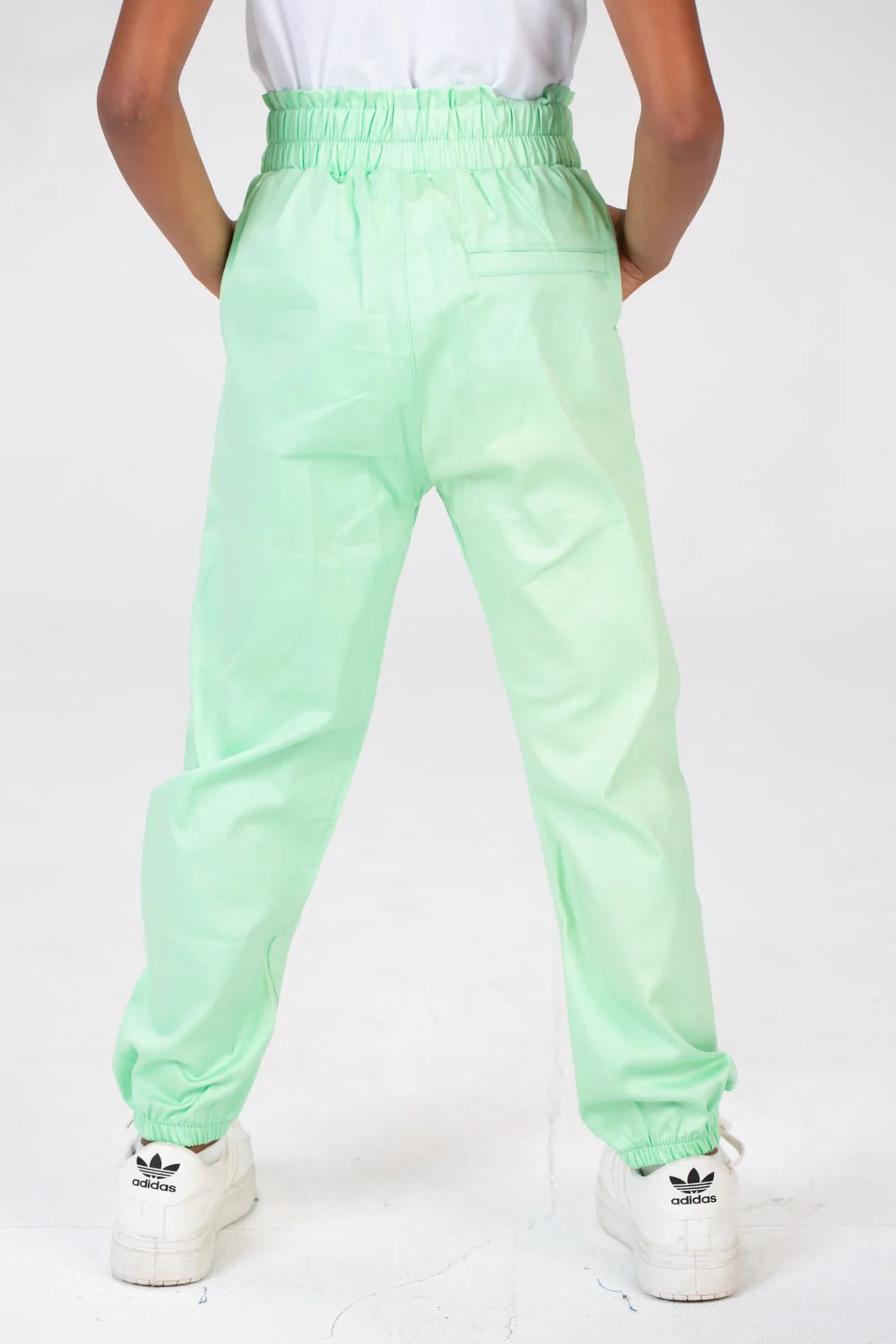Girls Gabardine Elastic Waistband Pants With Three Pocketsand Cheerful Summer Colors - Image 11