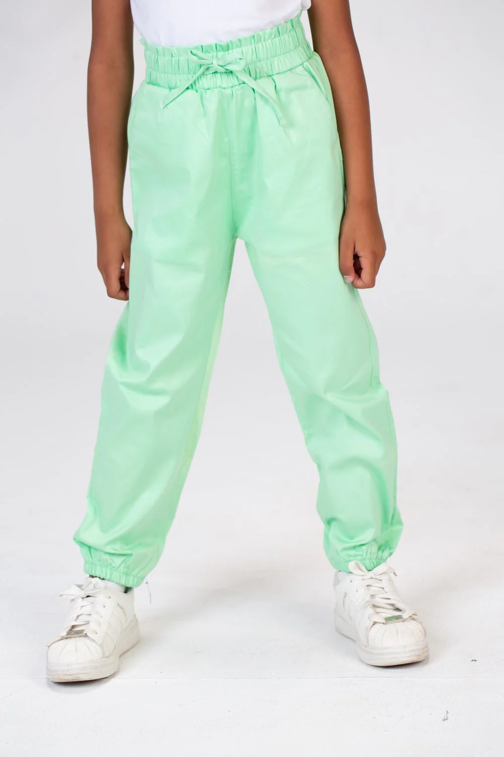 Girls Gabardine Elastic Waistband Pants With Three Pocketsand Cheerful Summer Colors - Image 12