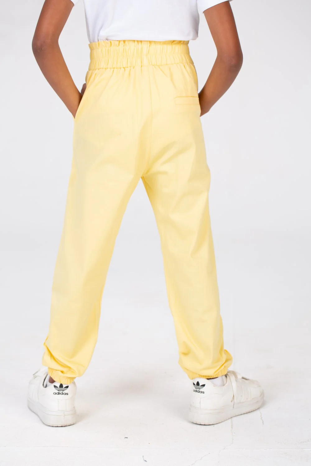 Girls Gabardine Elastic Waistband Pants With Three Pocketsand Cheerful Summer Colors - Image 23