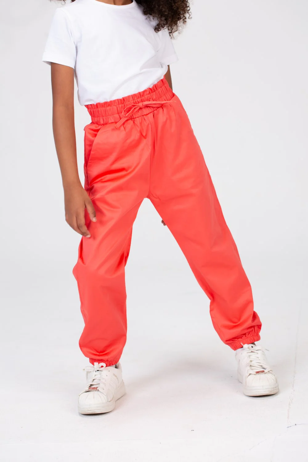 Girls Gabardine Elastic Waistband Pants With Three Pocketsand Cheerful Summer Colors - Image 4