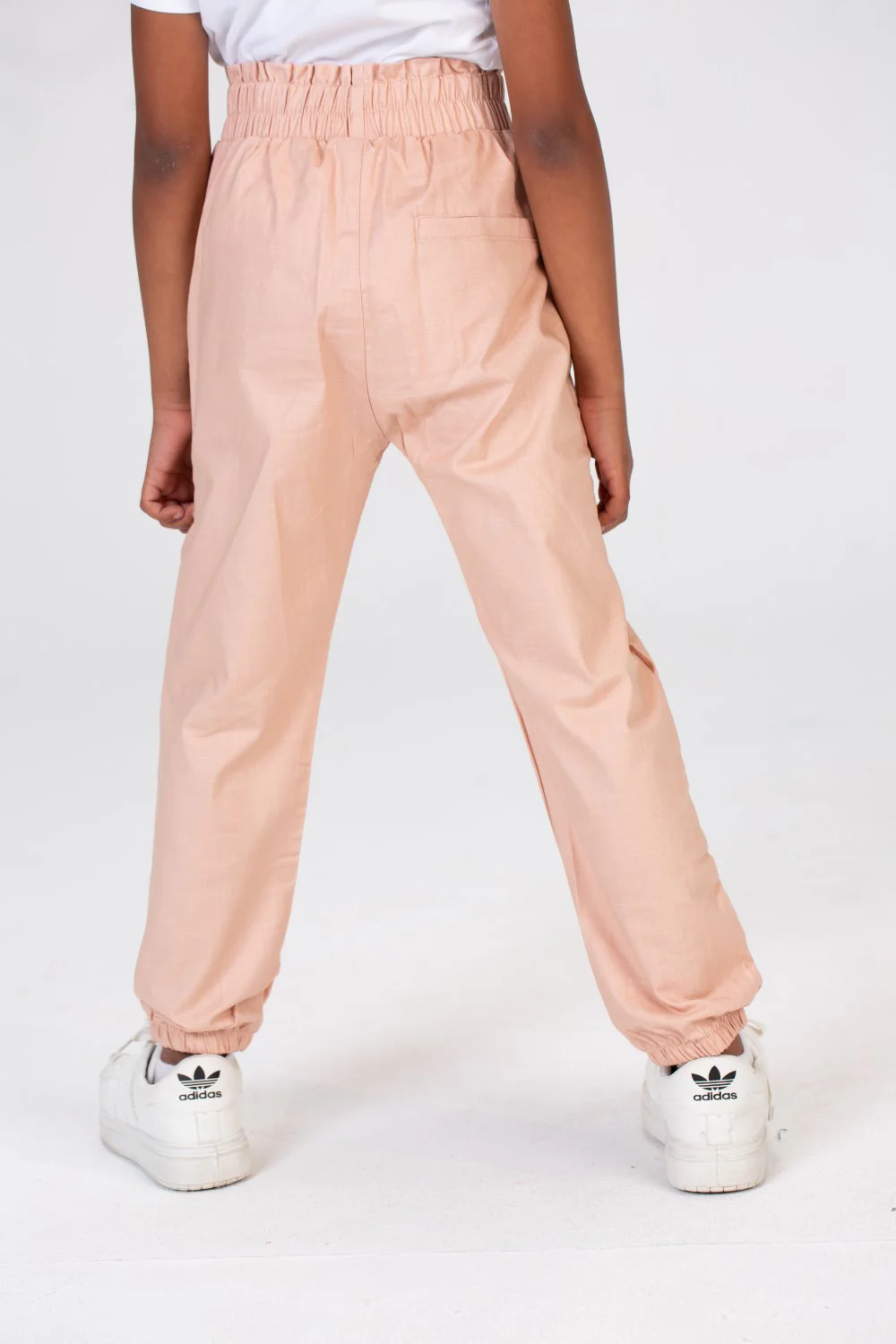 Girls Gabardine Elastic Waistband Pants With Three Pocketsand Cheerful Summer Colors - Image 8