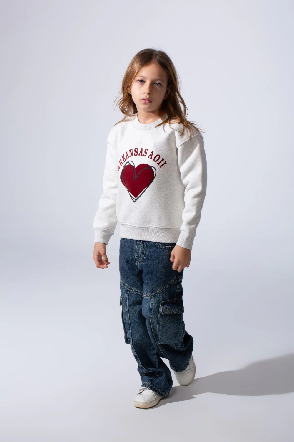 Girl's Heart Graphic Tomato Store Slim Fit Sweatshirt Long Sleeves With Crew Neck - Image 11