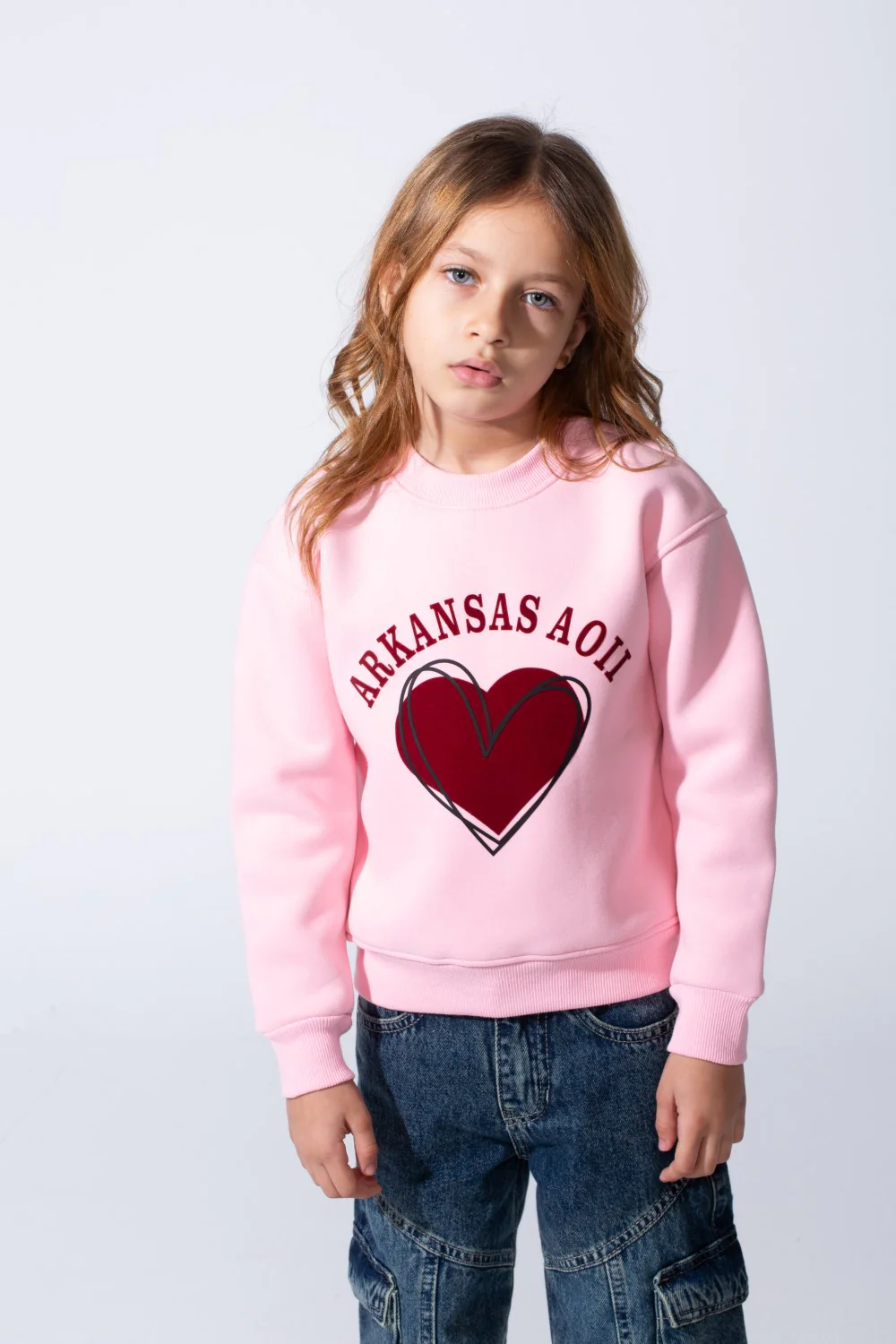 Girl's Heart Graphic Tomato Store Slim Fit Sweatshirt Long Sleeves With Crew Neck - Image 5