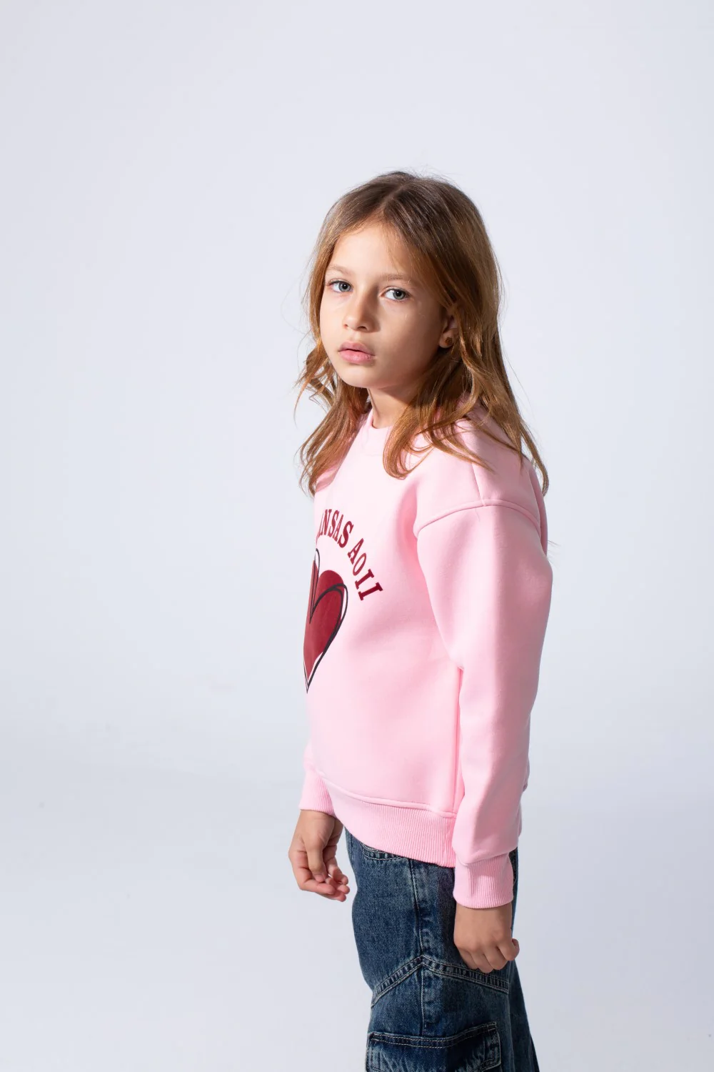 Girl's Heart Graphic Tomato Store Slim Fit Sweatshirt Long Sleeves With Crew Neck - Image 8