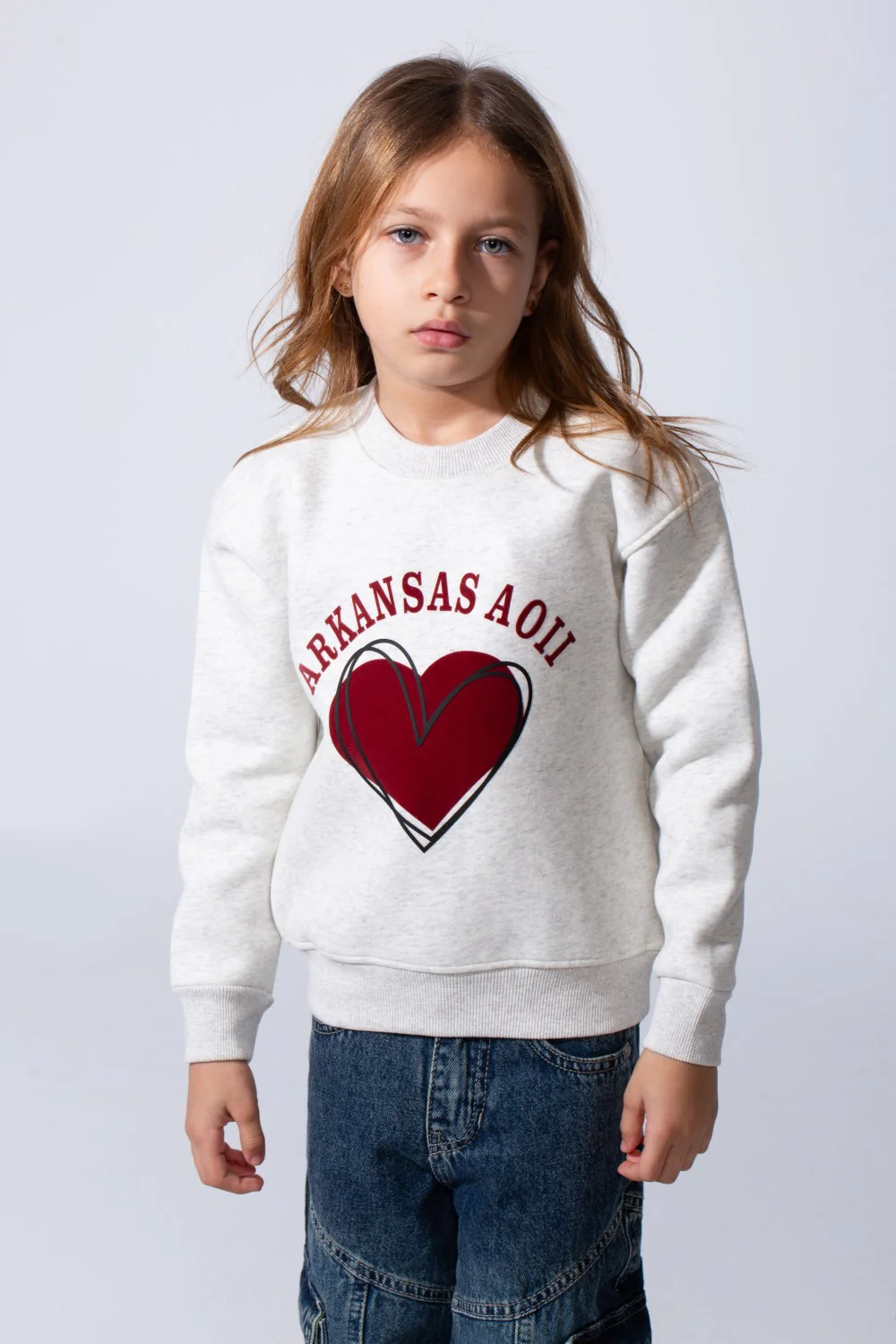 Girl's Heart Graphic Tomato Store Slim Fit Sweatshirt Long Sleeves With Crew Neck - Image 9