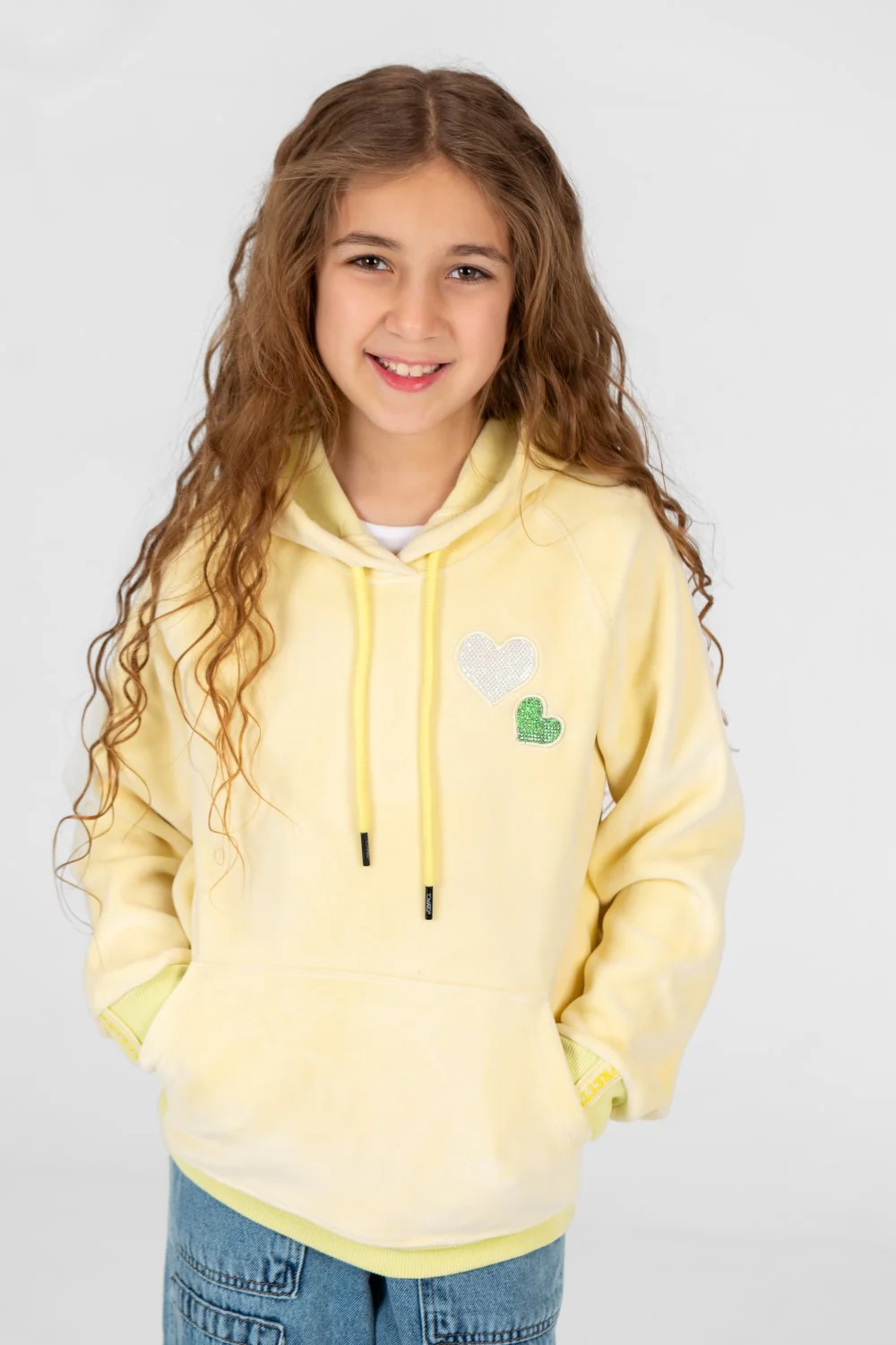 Girl's Heart Print Hoodie Sweatshirt With Kangaroo Pocket - Image 13