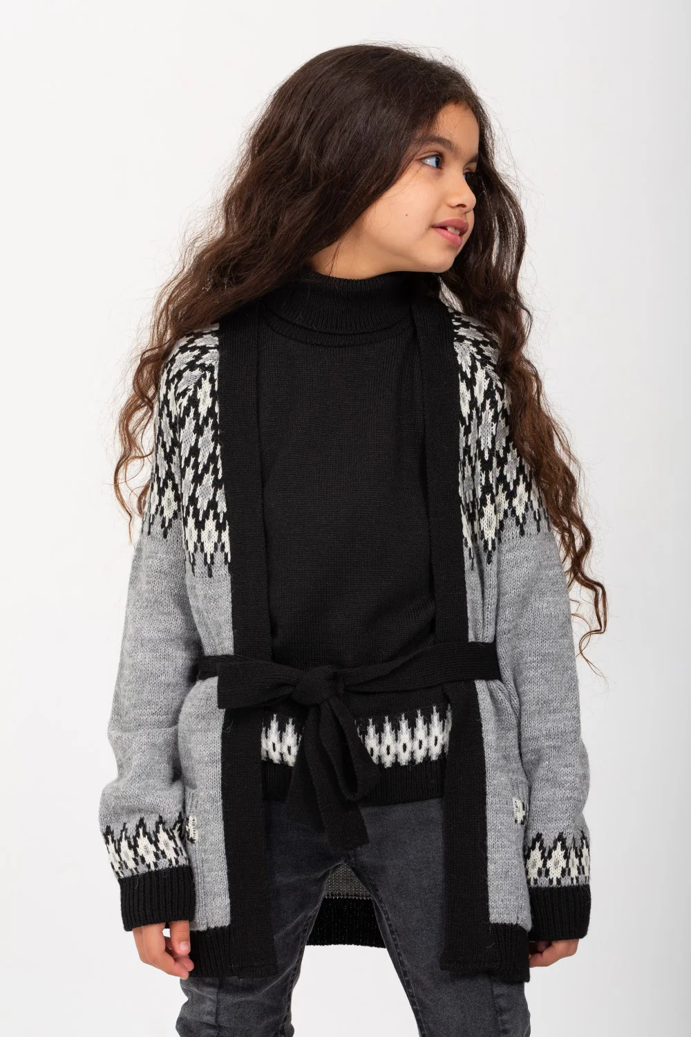 Girl's High Neck With Pockets Casual Outfit With unique Style - Image 3