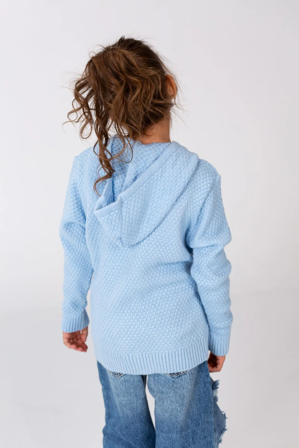 Girl's Hooded Pullover With Front Zipper In Practical Comfortable Material - Image 5